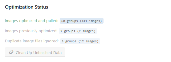Status optimalizácie obrázkov v LiteSpeed Cache plugine
