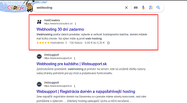 Podľa Google.sk sme jednotka na trhu